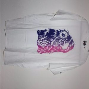 Stussy White with pink to purple Muerta girl